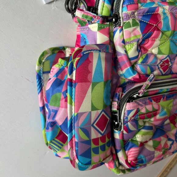 Lug Compass Crossbody Bag Disney Small World Multi NWT - Picture 6 of 12